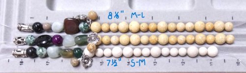 Judy Larson's Stretch Bracelets - <b>Stretch Bracelets with Rough Cut Stones and Dangles</b>, Beading, Beads, Stretch Bracelets